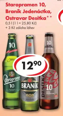 CBA Staropramen 10, Braník Jedenáctka, Ostravar Desítka nabídka