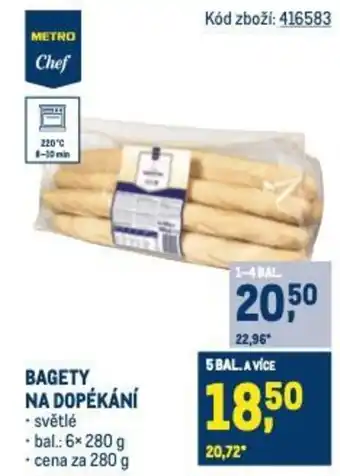 Makro BAGETY NA DOPÉKÁNÍ nabídka