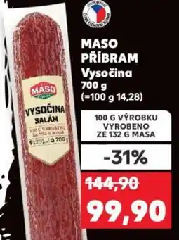 Kaufland MASO PŘÍBRAM Vysočina nabídka