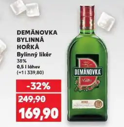 Kaufland DEMÄNOVKA BYLINNÁ HOŘKÁ Bylinný likér nabídka
