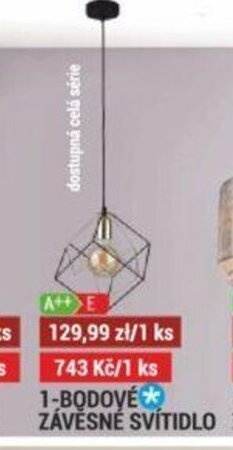 Merkury Market 1-bodové závěsne svitidlo nabídka