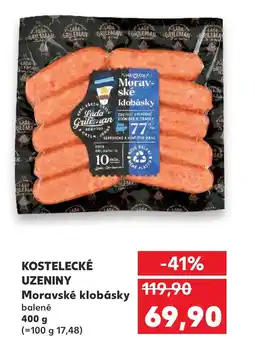 Kaufland KOSTELECKÉ UZENINY Moravské klobásky nabídka
