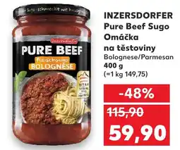 Kaufland INZERSDORFER Pure Beef Sugo Omáčka na těstoviny nabídka
