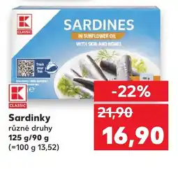 Kaufland Sardinky nabídka