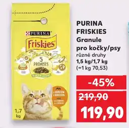 Kaufland PURINA FRISKIES Granule pro kočky/psy nabídka