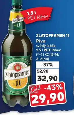 Kaufland ZLATOPRAMEN 11 Pivo nabídka