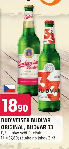 Terno BUDWEISER BUDVAR ORIGINAL, BUDVAR 33 nabídka