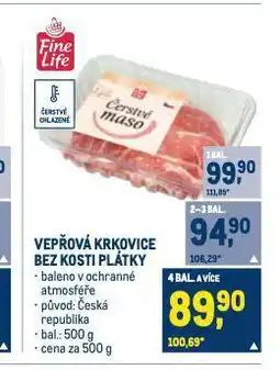 Makro Vepřová krkovice bez kosti nabídka