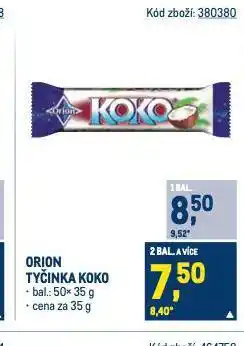 Makro Orion tyčinka koko nabídka