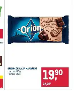 Makro Orion čokoláda na vaření nabídka