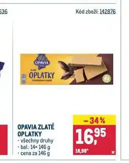 Makro Opavia zlaté oplatky nabídka