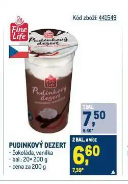Makro Pudinkový dezert nabídka