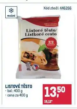 Makro Listové těsto nabídka