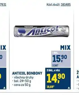 Makro Anticol bonbony nabídka