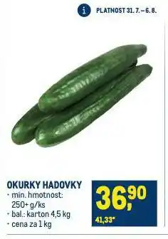 Makro Okurky hadovky nabídka