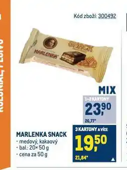 Makro Marlenka snack nabídka