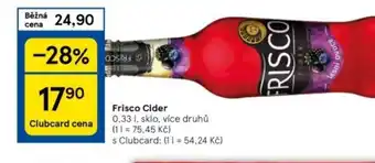 Tesco Frisco Cider nabídka