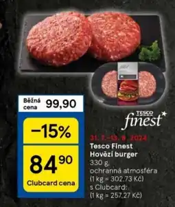 Tesco Tesco Finest Hovězí burger nabídka