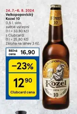 Tesco Velkopopovický Kozel 10 nabídka