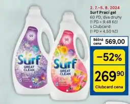 Tesco Surf Prací gel nabídka