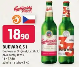 Trefa BUDVAR 0,5 L nabídka
