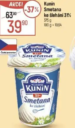 Globus Kunín Smetana ke šlehání 31% nabídka