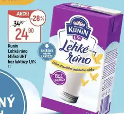 Globus Kunín Lehké ráno Mléko UHT bez laktózy 1,5% nabídka