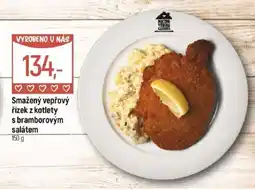 Globus Smažený vepřový řízek z kotlety s bramborovým salátem nabídka
