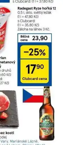 Tesco Pivo radegast nabídka