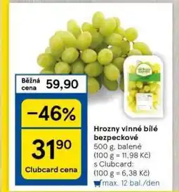 Tesco Hrozny révy vinné bílé nabídka