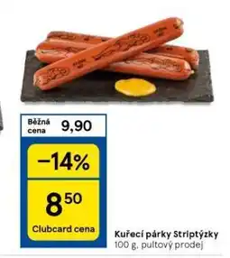 Tesco Kuřecí párky striptýzky nabídka