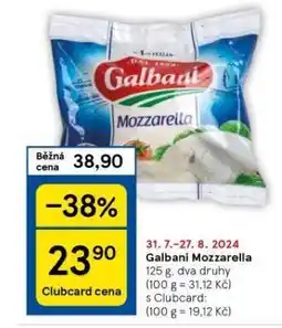 Tesco Galbani mozzarella nabídka