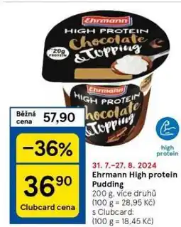 Tesco Ehrmann grand dessert nabídka