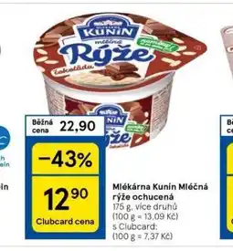 Tesco Kunín mléčná rýže nabídka