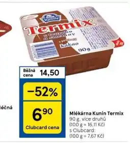 Tesco Kunín termix nabídka