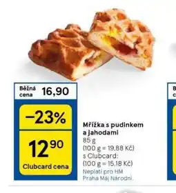 Tesco Mřížka s pudinkem a jahodami nabídka