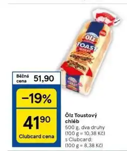 Tesco Olz toustový chléb nabídka