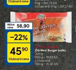 Tesco Olz maxi burger bulky nabídka