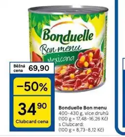 Tesco Bonduelle bon menu nabídka