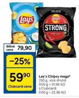 Tesco Lay's chipsy nabídka