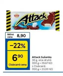 Tesco Attack sušenka nabídka