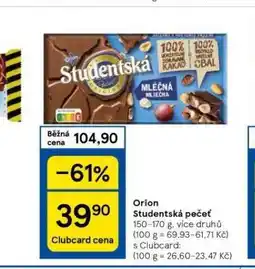 Tesco Orion studentská pečeť nabídka