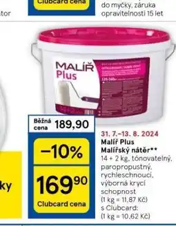 Tesco Malíř plus nabídka