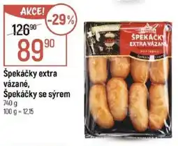 Globus Špekáčky extra vázané, Špekáčky se sýrem nabídka