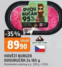Trefa HOVĚZÍ BURGER DVOURUČÁK 2x 165 g nabídka