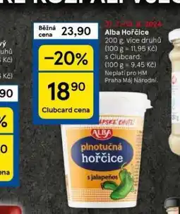Tesco Alba hořčice nabídka