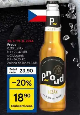 Tesco Pivo proud nabídka