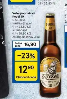 Tesco Pivo velkopopovický kozel nabídka