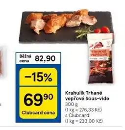 Tesco Trhané vepřové sous-vide nabídka
