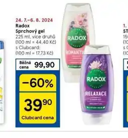 Tesco Radox sprchový gel nabídka